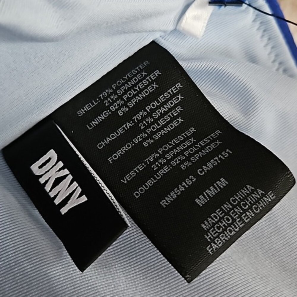 DKNY Bandeau Colorblock Bikini Swim Top Medium New Blue Beach Vacation Travel - Picture 9 of 9